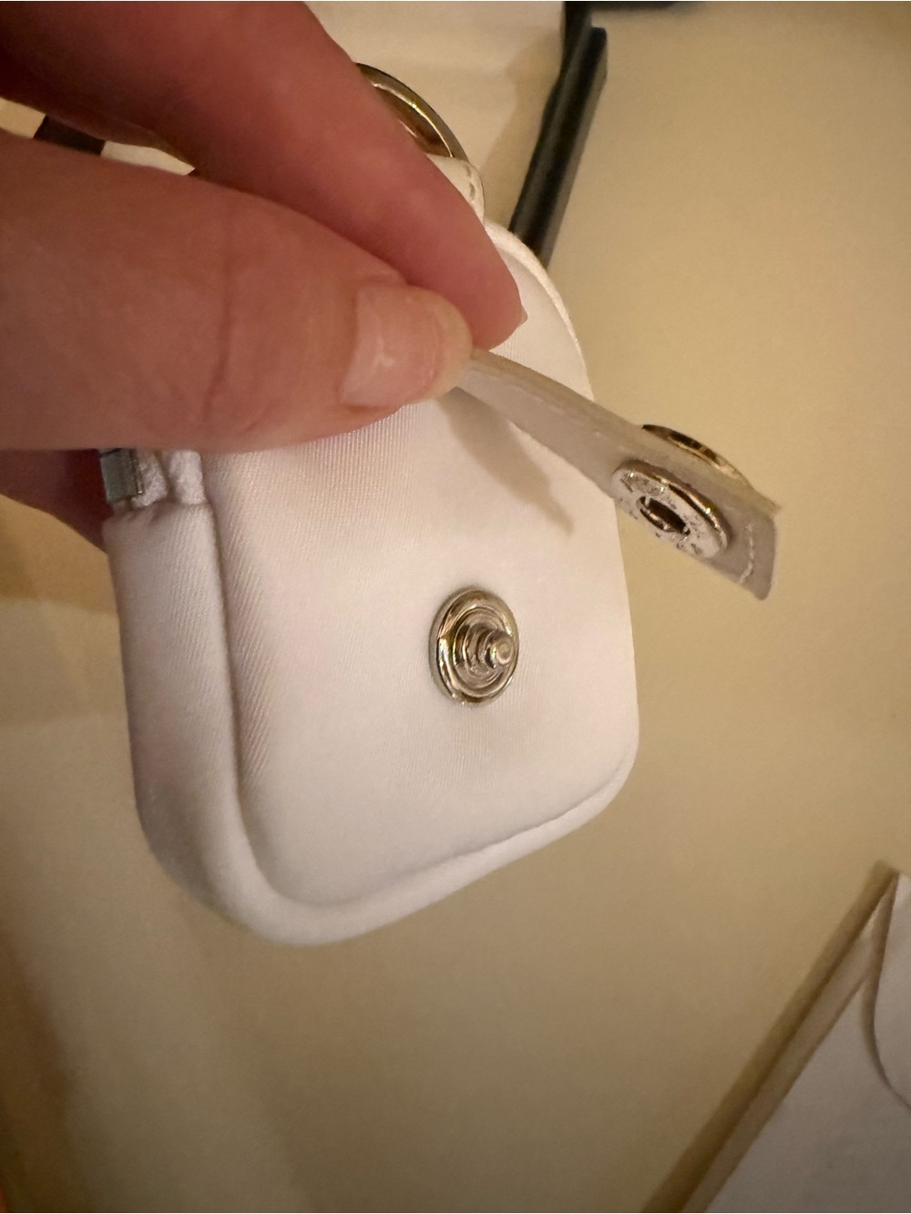 Prada White Mini Pouch Keychain Charm – Silver Hardware – Box - Picture 6 of 6